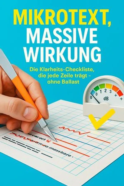 Mikrotext, massive Wirkung: Die Klarheits-Checkliste, die jede Zeile trägt – ohne Ballast