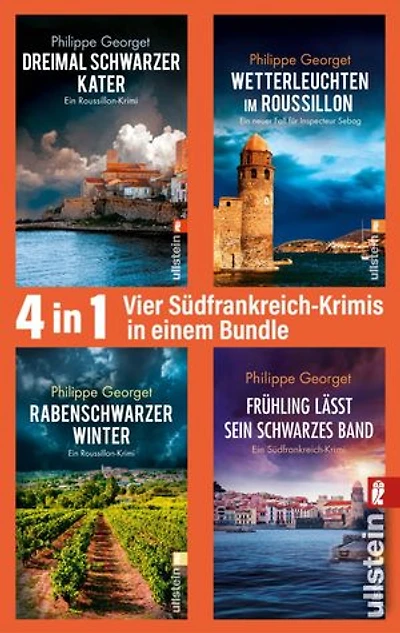 Dreimal schwarzer Kater // Wetterleuchten im Roussillon // Rabenschwarzer Winter // Frühling lässt sein schwarzes Band: Die Roussillon-Krimis Band 1-4 | Vier Südfrankreich-Krimis zum Vorteilspreis!