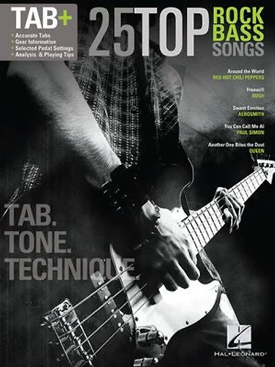 25 Top Rock Bass Songs: Tab. Tone. Technique.