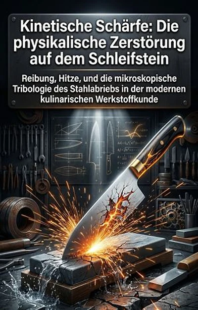 Kinetische Schärfe: Die physikalische Zerstörung auf dem Schleifstein: Reibung, Hitze, und die mikroskopische Tribologie des Stahlabriebs in der modernen kulinarischen Werkstoffkunde