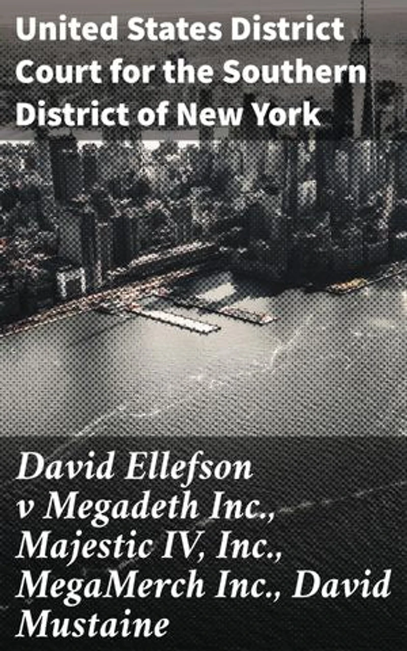 David Ellefson v Megadeth Inc., Majestic IV, Inc., MegaMerch Inc., David Mustaine: Enriched edition. Inside the Legal Battle of Rock Legends