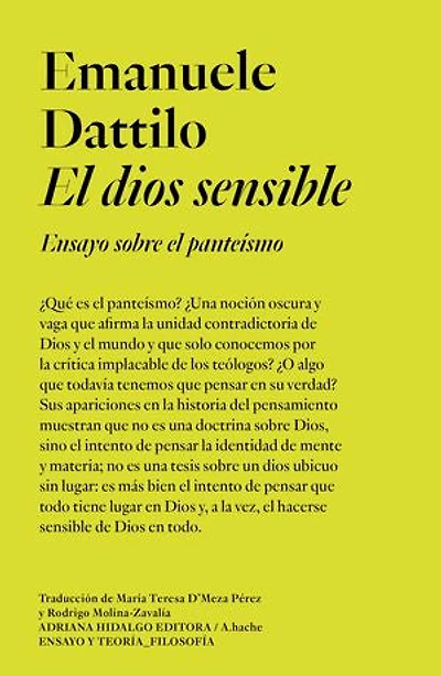 El dios sensible: Ensayo sobre el panteísmo