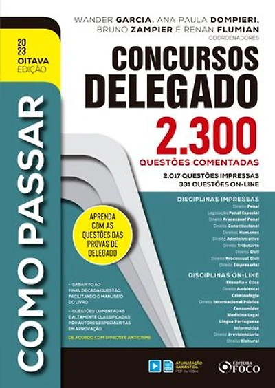 Concursos Delegado: 2.300 questões comentadas