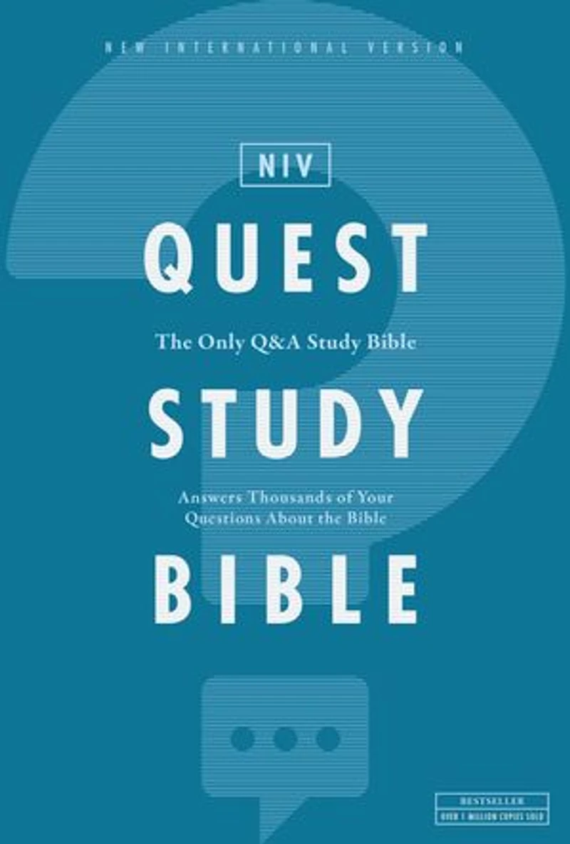 NIV, Quest Study Bible, Hardcover, Blue, Comfort Print: The Only Q and A Bible