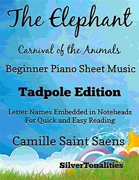 Elephant Carnival of the Animals Beginner Piano Sheet Music Tadpole Edition