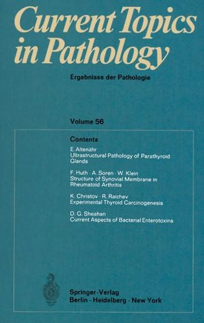 Current Topics in Pathology / Ergebnisse der Pathologie
