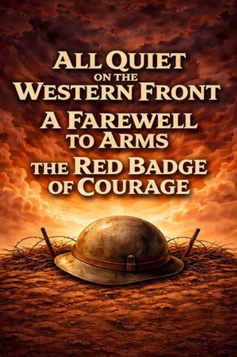 All Quiet on the Western Front, A Farewell to Arms & The Red Badge of Courage: Three Timeless Classics of Military Conflict and the Human Spirit - A Gripping Anthology of Heroism, Loss, and the Raw Truth of War