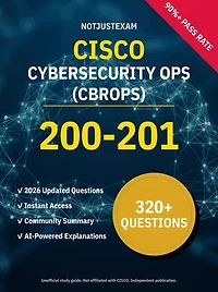 200-201 Cybersecurity Ops (CBROPS) 320+ Practice Questions | CISCO Study Guide: Unofficial Study Guide with Community Consensus & AI Explanations (2026 Edition)