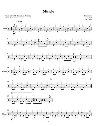 Paramore - Miracle: Drum Sheet Music