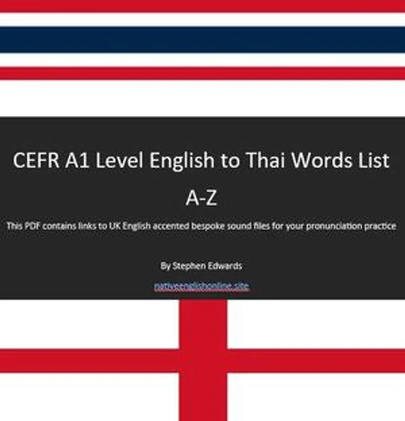 CEFR A1 Level English to Thai Words List