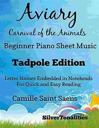 Aviary Birds Carnival of the Animals Beginner Piano Sheet Music 2nd Edition