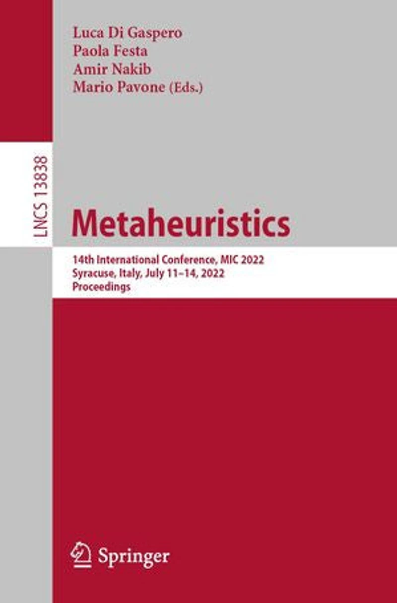 Metaheuristics: 14th International Conference, MIC 2022, Syracuse, Italy, July 11-14, Proceedings