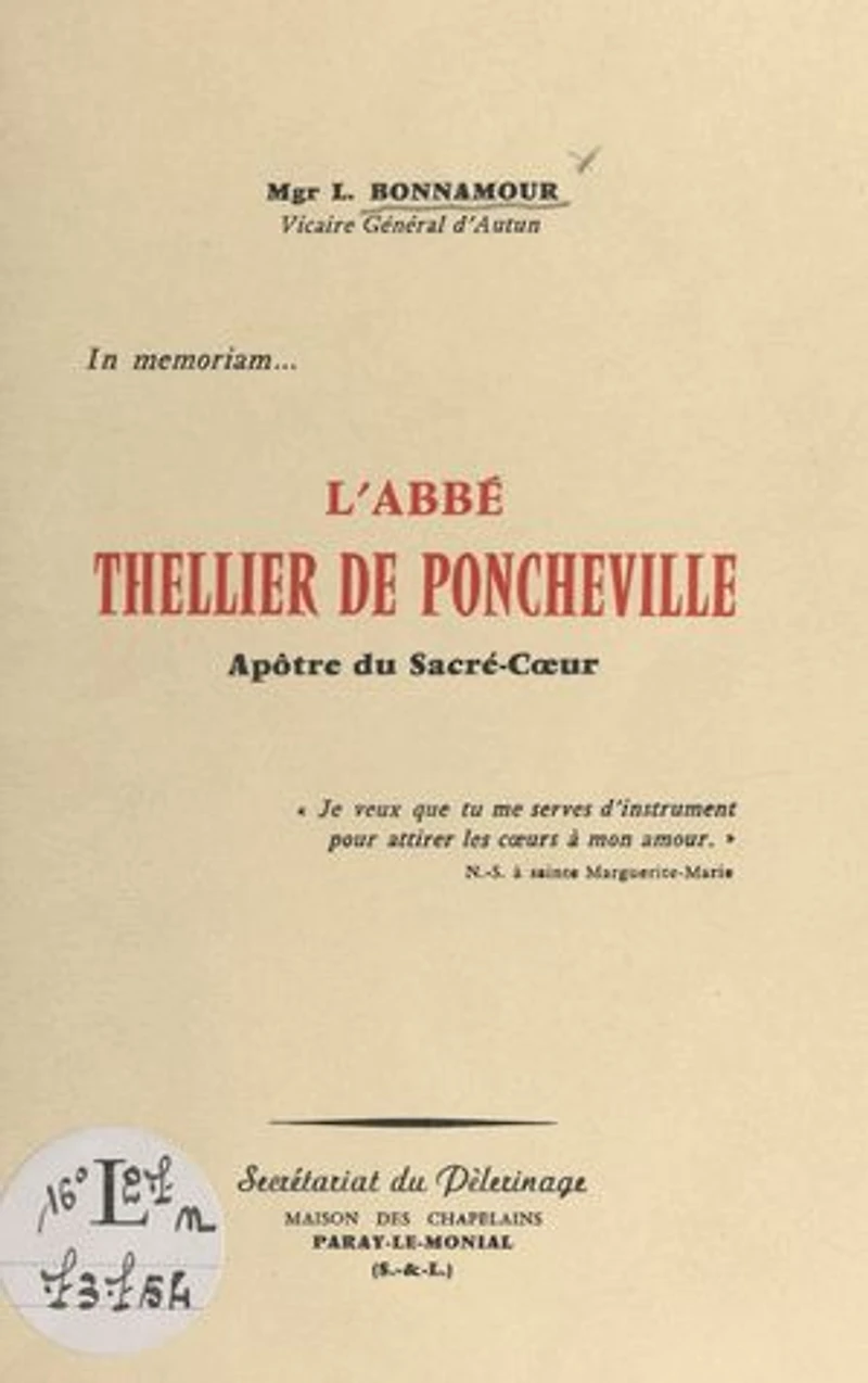 L'Abbé Thellier de Poncheville, apôtre du Sacré-Cœur