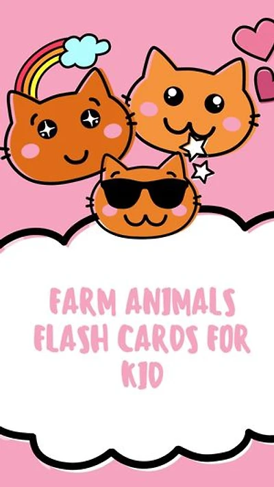 FARM ANIMALS FLASH CARDS FOR KID