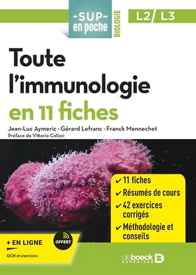 Toute l'immunologie en 11 fiches: Licences 2 et 3