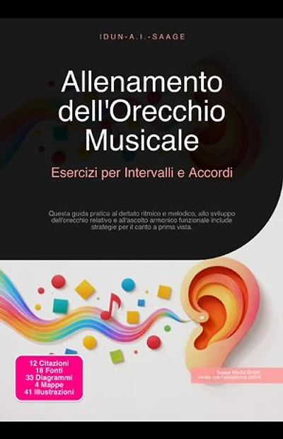 Allenamento dell'Orecchio Musicale: Esercizi per Intervalli e Accordi: Questa guida pratica al dettato ritmico e melodico, allo sviluppo dell'orecchio relativo e all'ascolto armonico funzionale include strategie per il canto a prima vista.