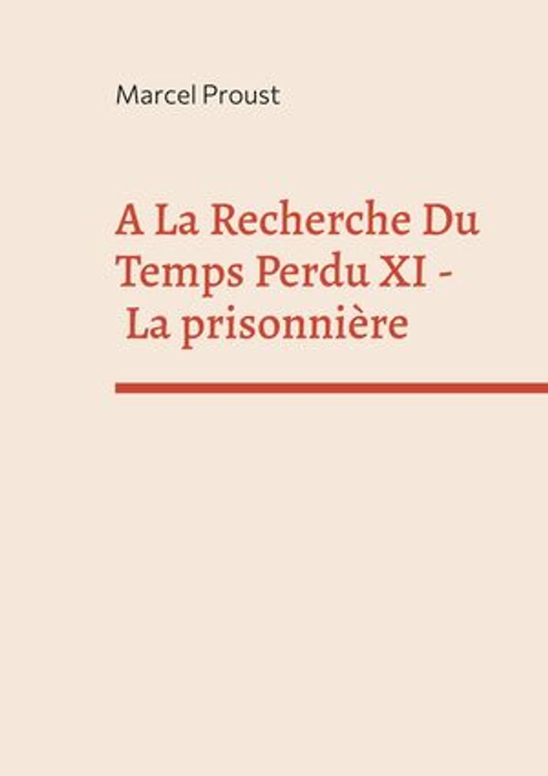 A La Recherche Du Temps Perdu XI: prisonnière