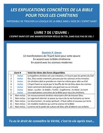 LES EXPLICATIONS CONCRÈTES DE LA BIBLE POUR TOUS LES CHRÉTIENS: IMPOSSIBLE DE TROUVER LA LOGIQUE DE LA BIBLE SANS L’AIDE DE L’ESPRIT SAINT
