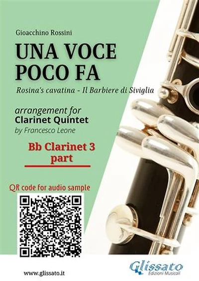 Bb Clarinet part of "Una voce poco fa" for Clarinet Quintet