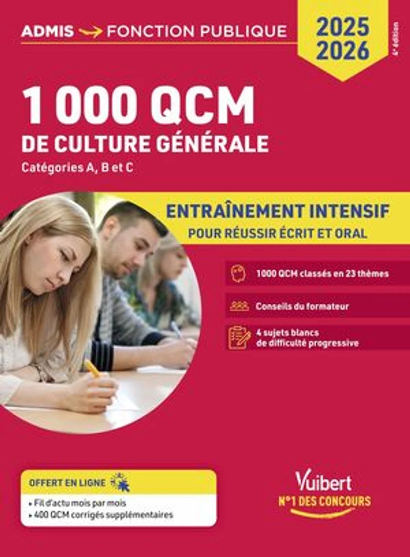 1000 QCM de culture générale: Concours de la fonction publique - Catégories A, B et C