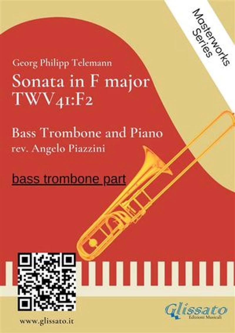 (trombone part) Sonata in F major - Bass Trombone and Piano: TWV41:F2