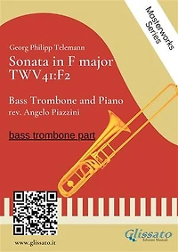 (trombone part) Sonata in F major - Bass Trombone and Piano: TWV41:F2