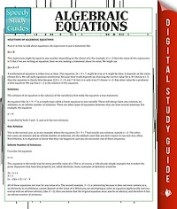 Algebraic Equations