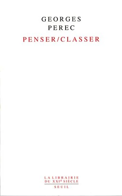 Penser, classer