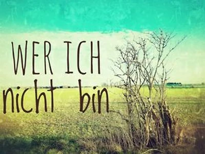 Wer ich nicht bin: Bilder und Gedanken poetischen Erhalts