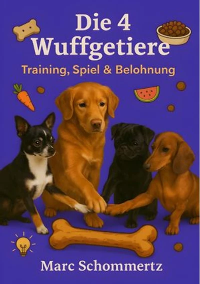 Die 4 Wuffgetiere - Training, Spiel & Belohnung: 30 kreative Rezepte für Hundeleckerli und Tipps für Training