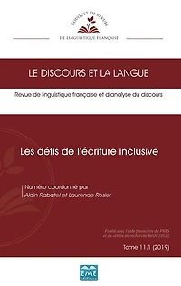 Les défis de l'écriture inclusive: 11.1 - 2019