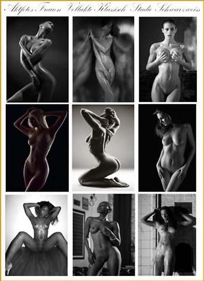 280 Frauen Vollaktfotos Studio Schwarzweiss.: Klassische, erlesene, hocherotische, hochauflösende Studio Vollaktfotos Frauen Schwarzweiss.