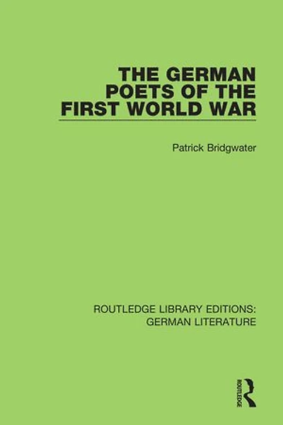 the German Poets of First World War
