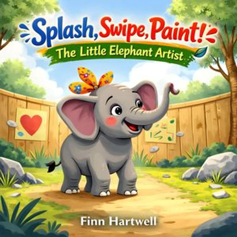 Splash, Swipe, Paint! The Little Elephant Artist: A Sweet Picture Book About Self-Expression and Believing in Yourself for Kids Ages 3-5
