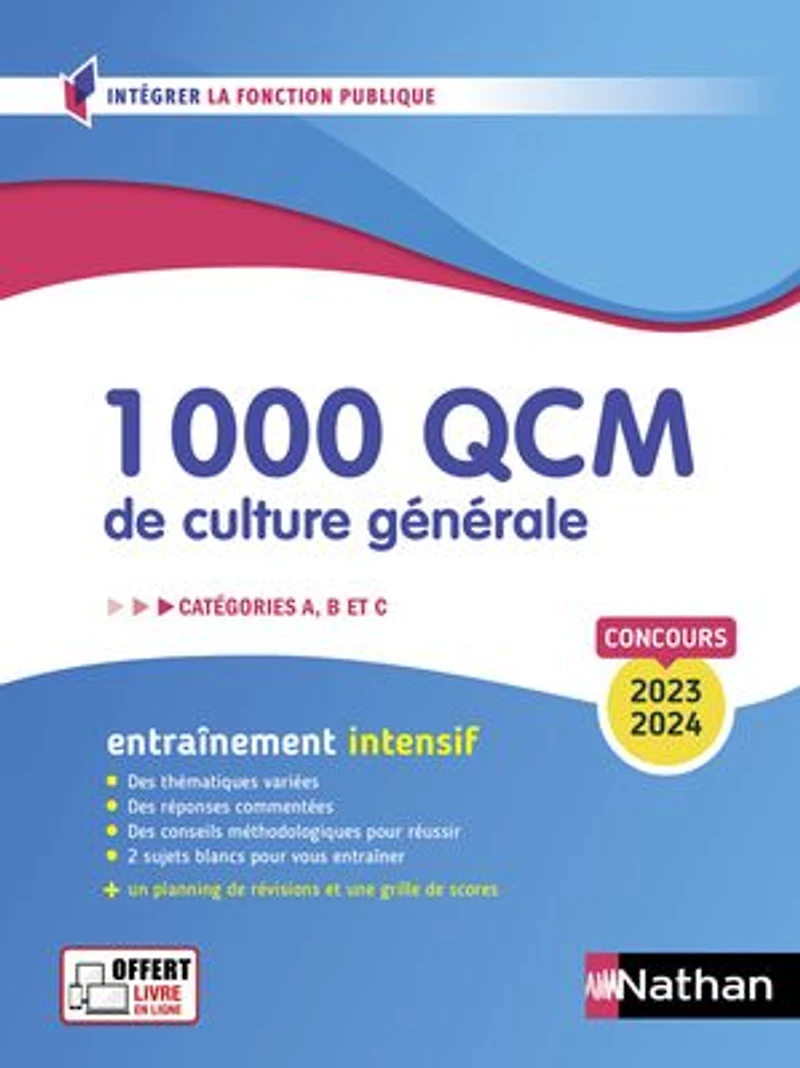 1 000 QCM de culture générale 2024/2025 - EPUB