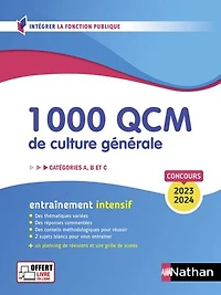 1 000 QCM de culture générale 2024/2025 - EPUB