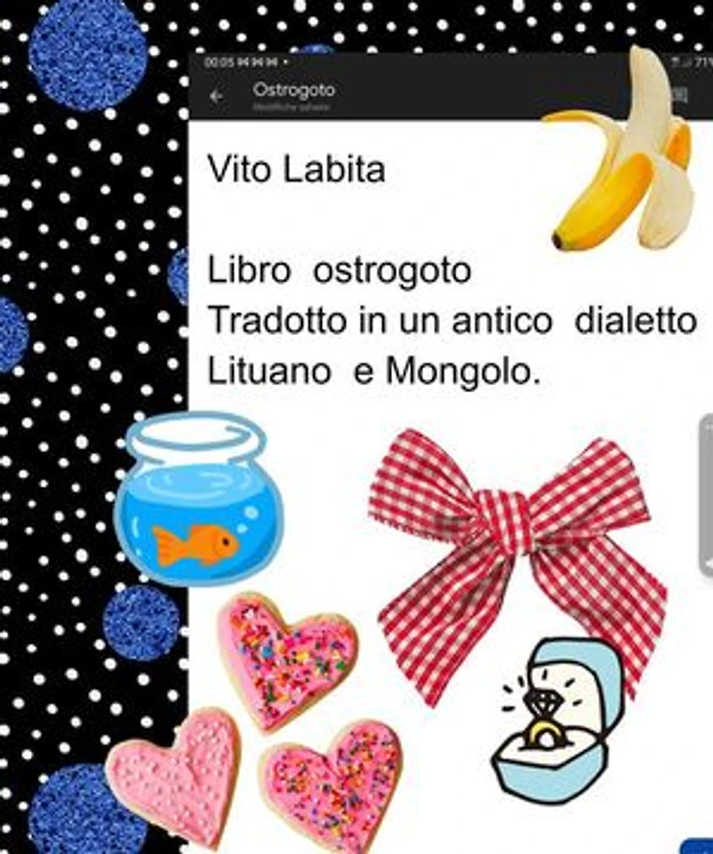 Libro ostrogoto Tradotto in un antico dialetto Lituano e Mongolo