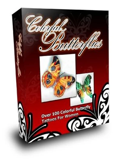 Farbige Schmetterlinge Tattoos. Über 100 farbige Schmetterlings Tattoos für Frauen.