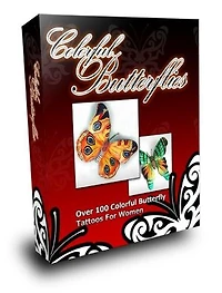 Farbige Schmetterlinge Tattoos. Über 100 farbige Schmetterlings Tattoos für Frauen.