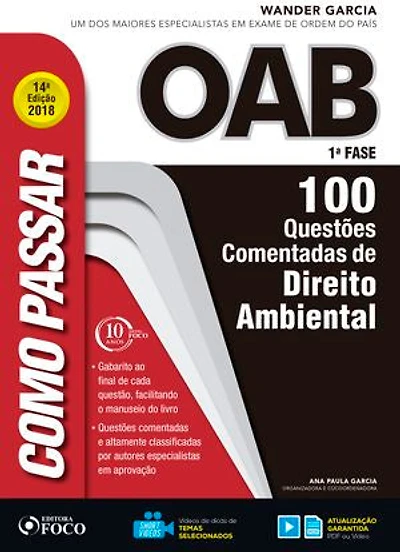 Como passar na OAB 1ª Fase: direito ambiental: 100 questões comentadas
