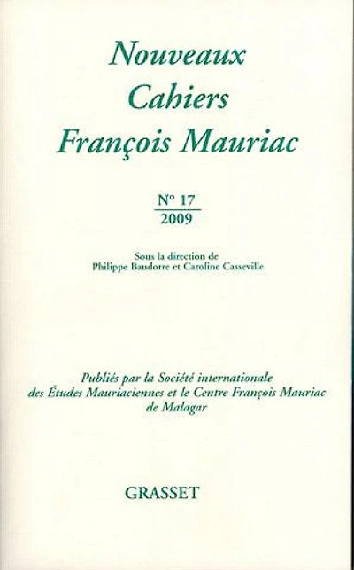 Nouveaux cahiers François Mauriac, n°17. les grands écrivains critiques littéraires : Mauriac et autres: autres