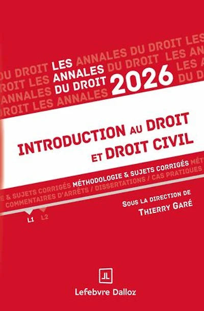Introduction au droit et civil: méthodologie & sujets corrigés