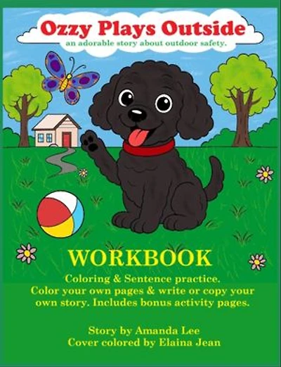 Ozzy Plays Outside -Workbook: An adorable color & write your own story about outdoor safety