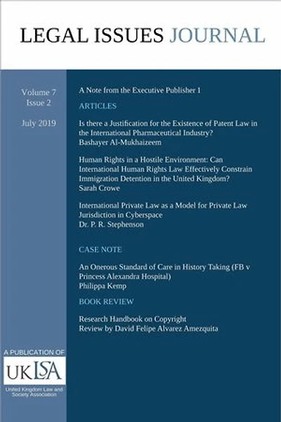 Legal Issues Journal 7(2): Legal Issues Journal, #7.2