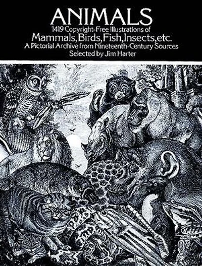 Animals: 1419 Royalty-Free Illustrations of Mammals, Birds, Fish, Insects, Etc.