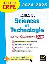 Hatier CRPE - Fiches de Sciences et technologie - Épreuve écrite d'admissibilité: Concours 2026 pour les L3 et les M2