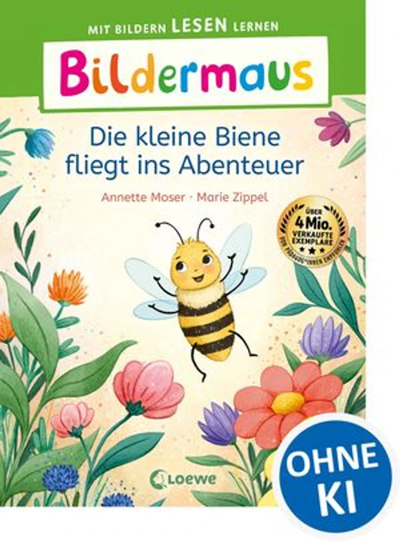 Bildermaus - Die kleine Biene fliegt ins Abenteuer: Mit Bildern lesen lernen - Ideal für die Vorschule und Leseanfänger ab 5 Jahren - Mit Leselernschrift ABeZeh
