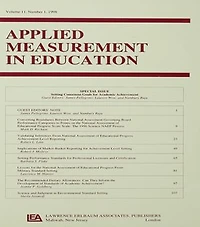 Setting Consensus Goals For Academic Achievement: A Special Issue Of Applied Measurement Education