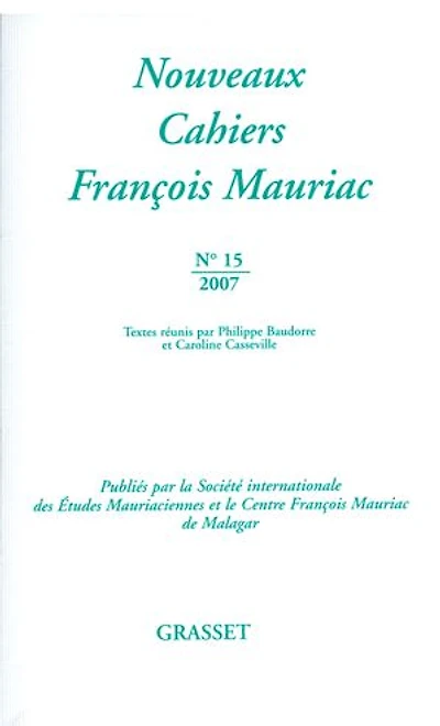 Nouveaux cahiers François Mauriac, n°15
