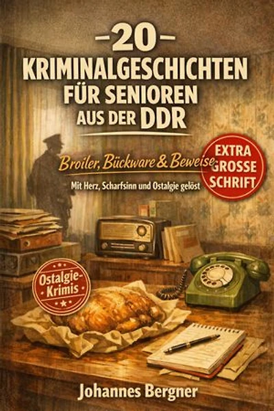 20 Kriminalgeschichten für Senioren aus der DDR: Broiler, Bückware & Beweise: Mit Herz, Scharfsinn und Ostalgie gelöst – In extra großer Schrift